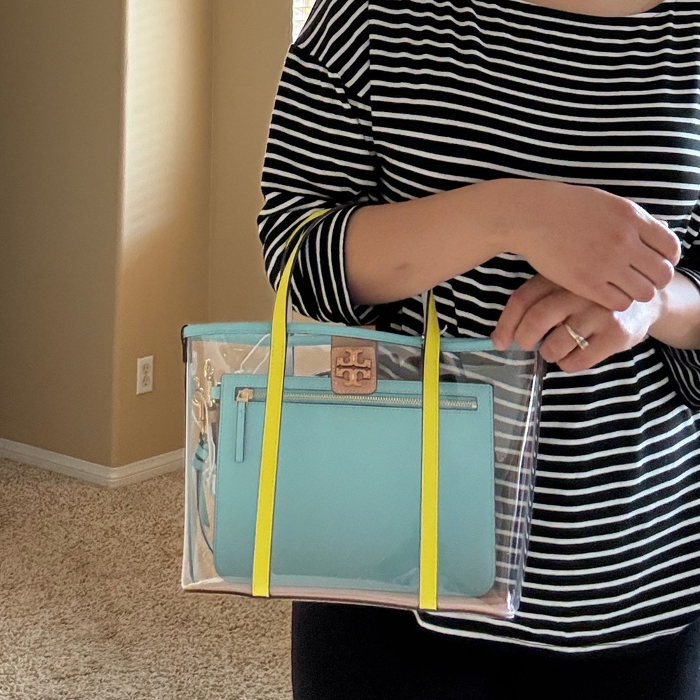 NWT , tory burch blake clear small tote bag - Picture 11 of 13